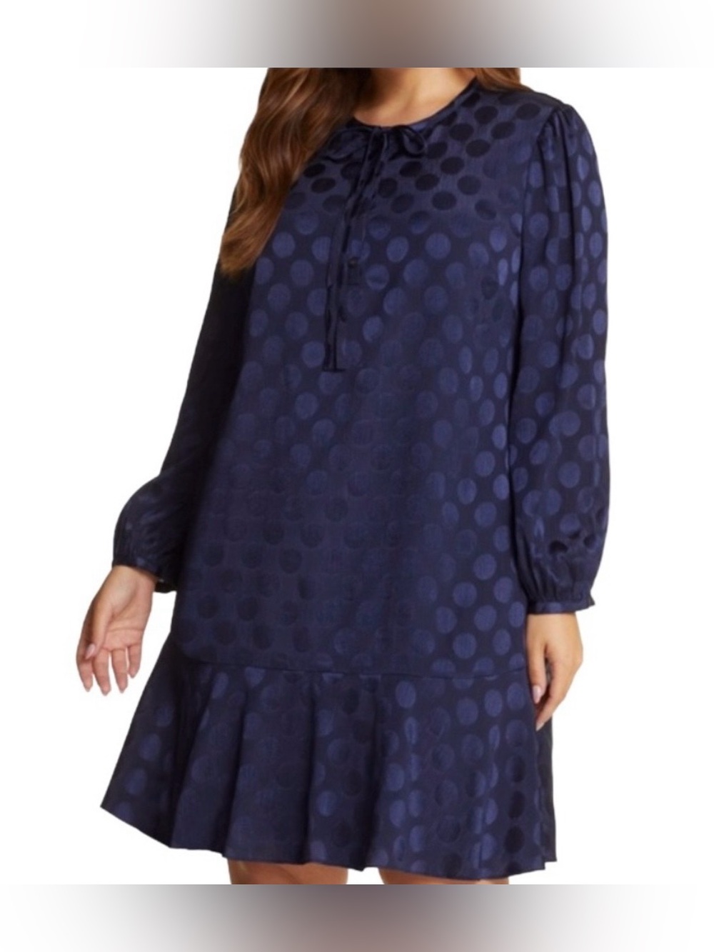 Draper James Rosanne Shift Dress in Polka Dot Jacquard